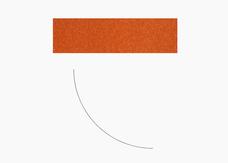 Valsad corten 1430x400x3