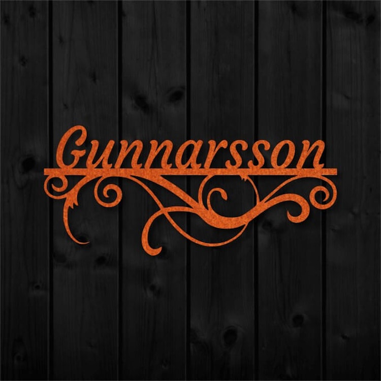 Elegant personlig väggdekor i Corten.