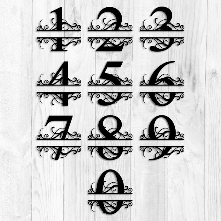 Exempelbild på våra siffermonogram.