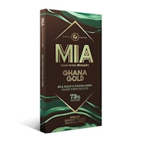 MIA mörk choklad Ghana 73%, kakaonibs och havssalt, 1st 85g