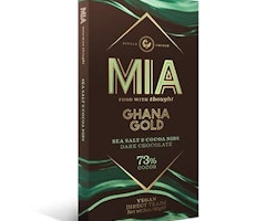 MIA mörk choklad Ghana 73%, kakaonibs och havssalt, 1st 85g