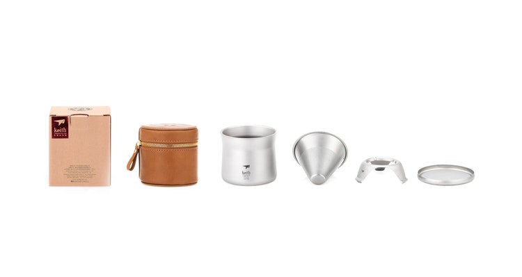 Mini coffee and tea maker in titanium 220ml