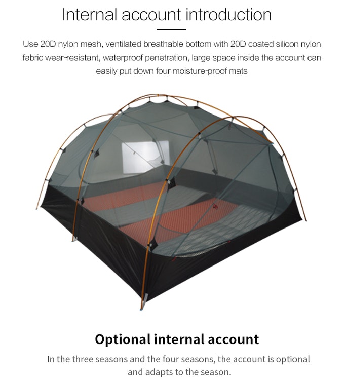 3F UL Gear QingKong 4, tresäsongstält