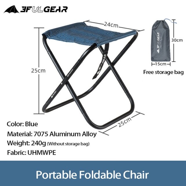 3F UL Gear vikbar campingpall, hopfällbar campingstol - Nomali, tar dig  närmare till naturen. Utrustning för din nästa äventyr