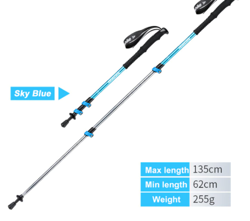 Hiking pole with twist lock in aluminum (sold in pairs)