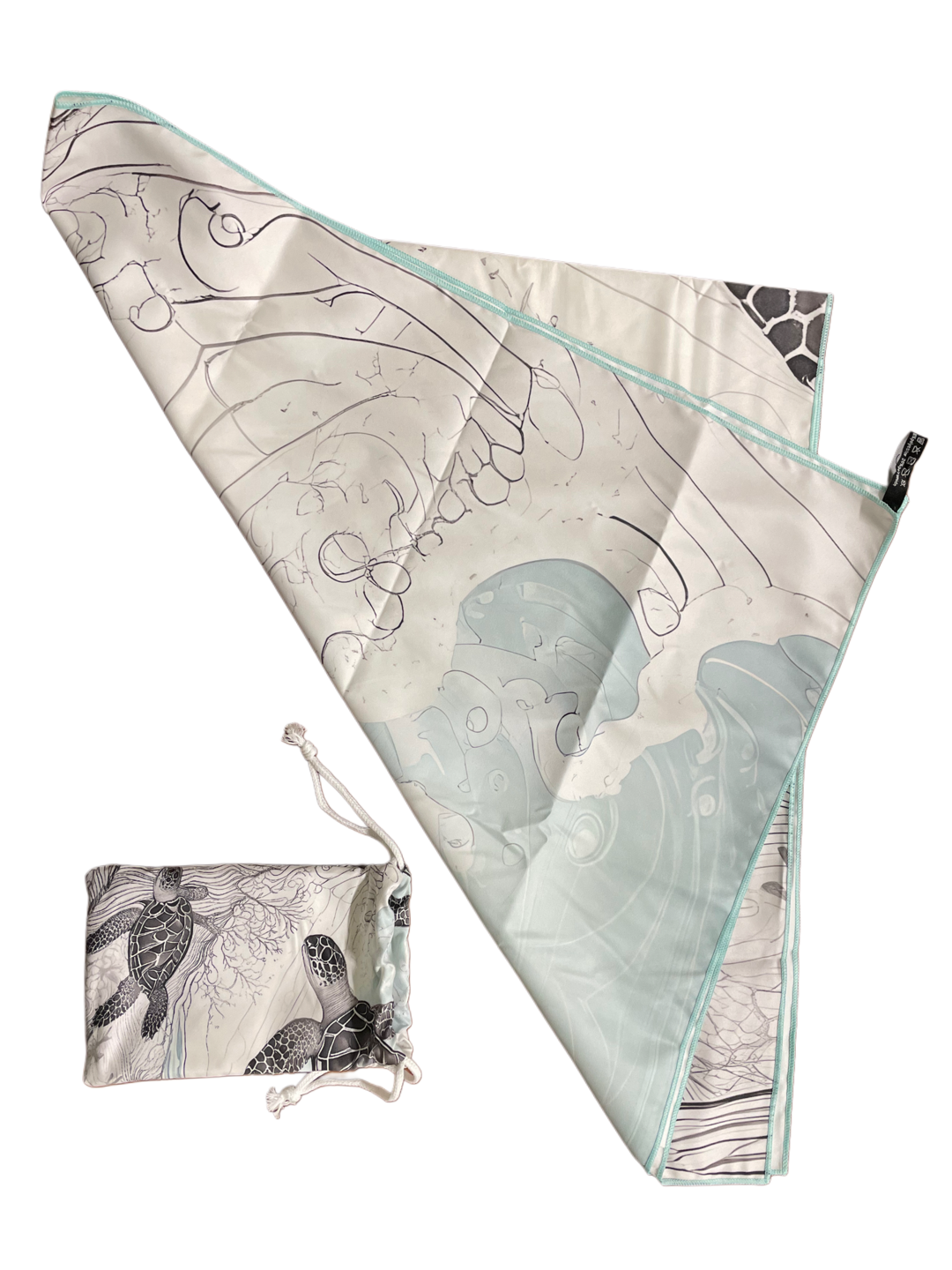 Snabbtorkande Microfiber Resehandduk - Sea Turtle