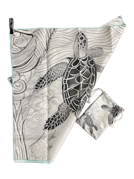 Snabbtorkande Microfiber Resehandduk - Sea Turtle