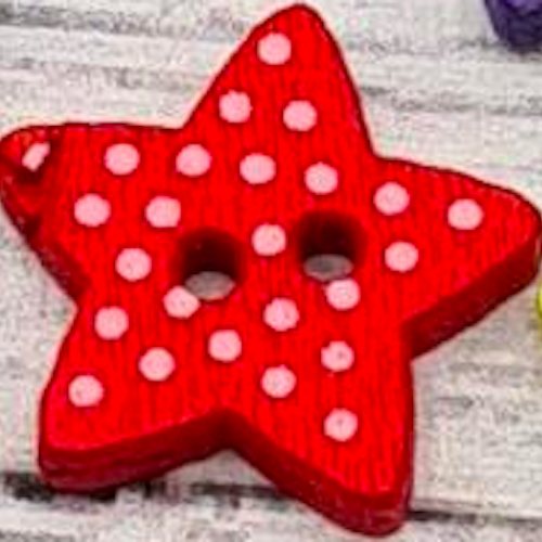 Röd Stjärna, 1,6 cm. 7 st.*
