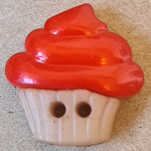 Cupcake Röd, 1,6 cm.*