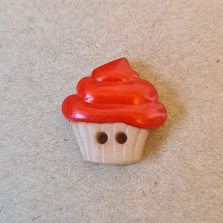 Cupcake Röd, 1,6 cm.*