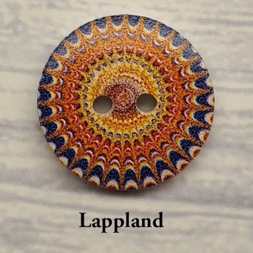 Lappland Knapp, Mandalamönster, 2 cm.*
