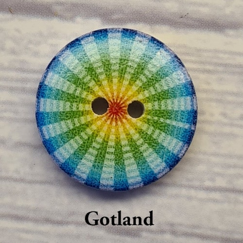 Gotland Knapp, Mandalamönster, 2 cm.*
