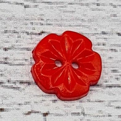 Röd Blomma, relief  1,5 cm.*