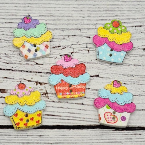 Cupcake, 2,5 cm. 5 st/mix