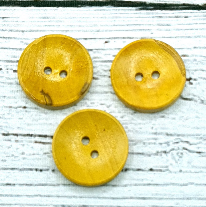20 mm,  scrapbooking, knapp, knappar, gul