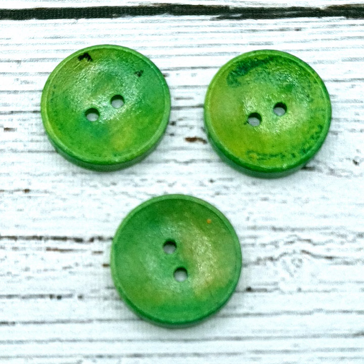 20 mm,  scrapbooking, knapp, knappar, grön