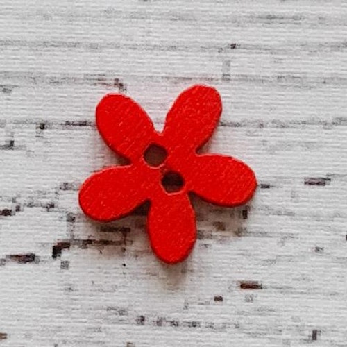Blomma Z-Röd, 1,5 cm. 4 st