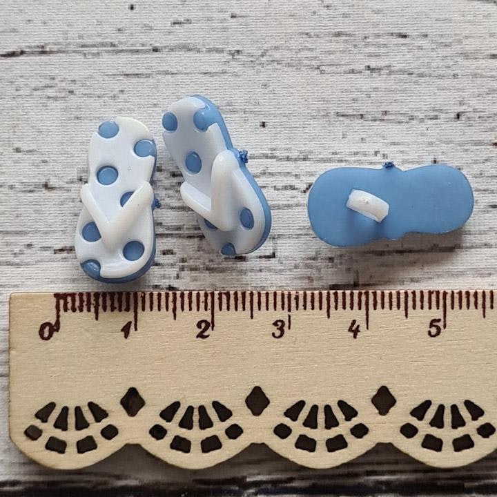 Flip Flop Blå, 2,2 cm. 2 st
