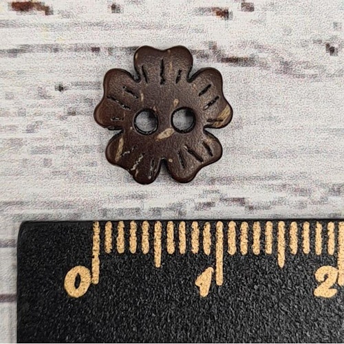 Träknapp blomma, 1,1 cm.