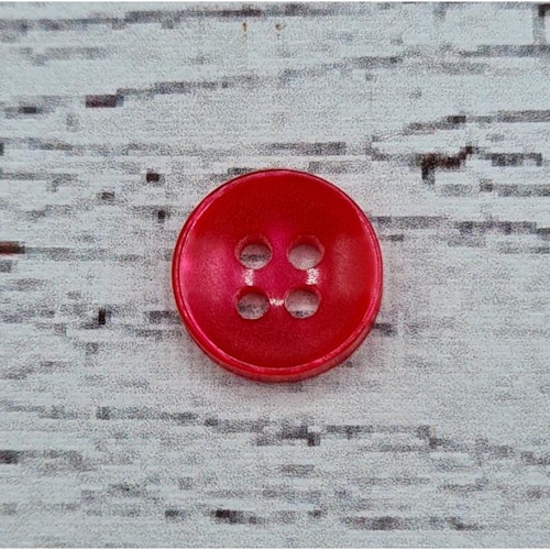 Resinknapp "Röd", 1,15 cm