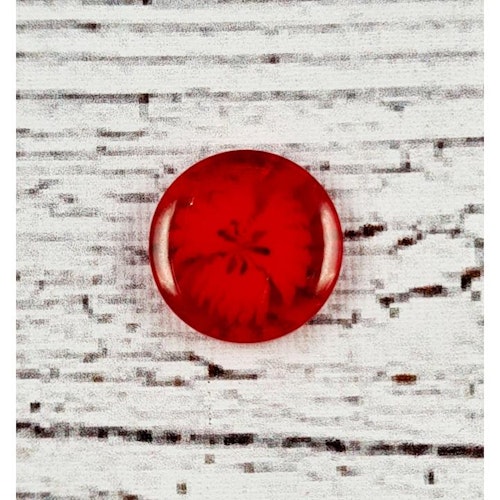Mönstrad Genomskinlig, Röd. 1,4 cm