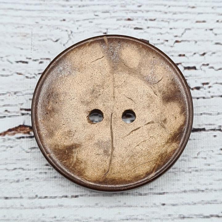 Stor knapp "Coconut Brown", 4,4 cm