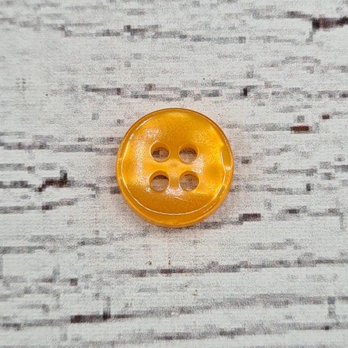 Resinknapp "Orange", 1,15 cm
