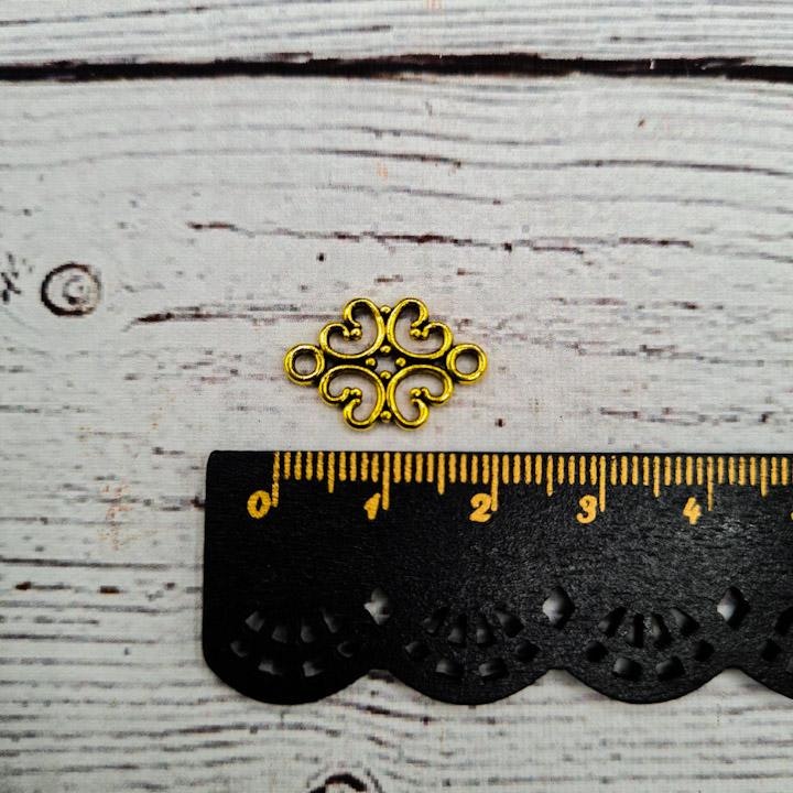 Link connector, Antique Golden, 1,8 cm. 1st, 10st.