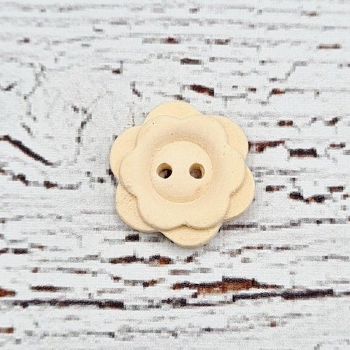 BurlyWood knapp "Blomster", 2 cm