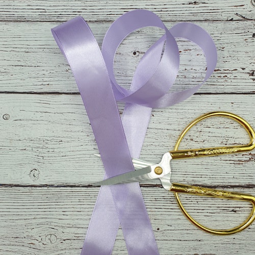 "Rebecka" sidenband, Light Pastel Purple, 2,5 cm bred