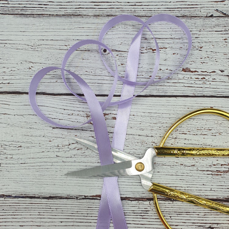 "Carina" sidenband, Light Pastel Purple, 1 cm bred