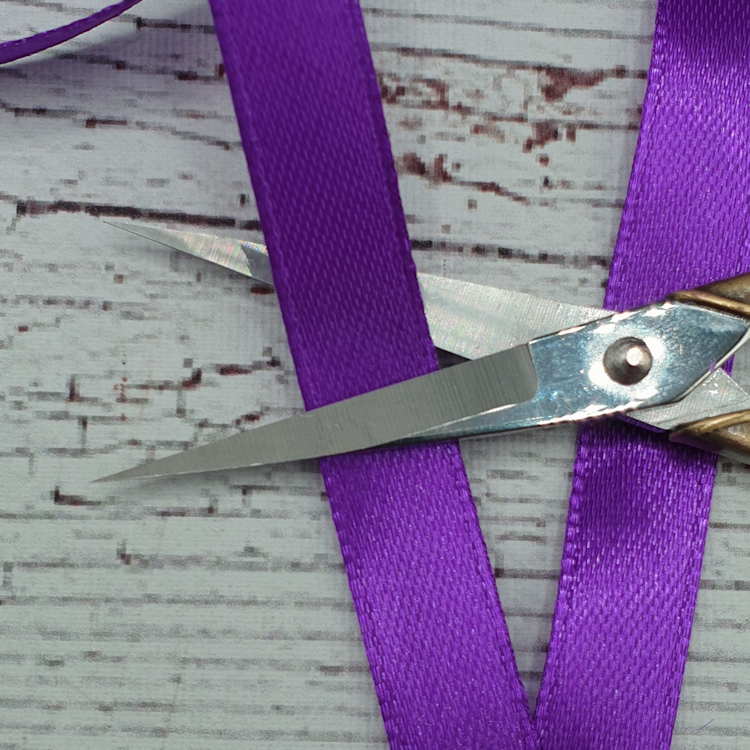 "Liva" sidenband, Purple, 1 cm bred
