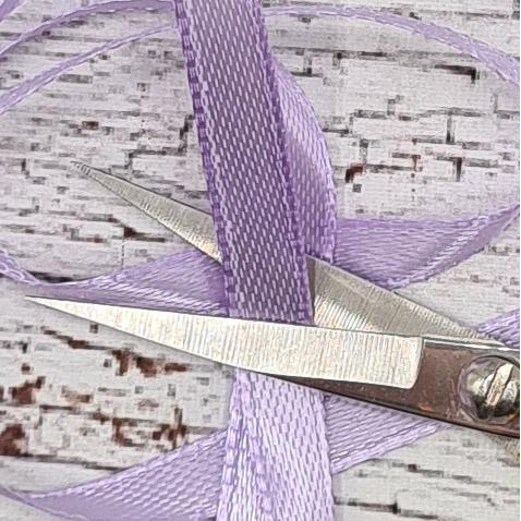 "Melody" sidenband, Light Pastel Purple, 0,6 cm bred