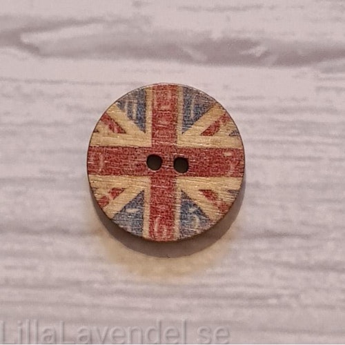 Flagga, England, knapp, 2 cm.*