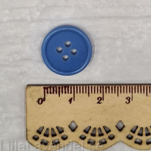 Himmelsblå knapp, 1,7 cm