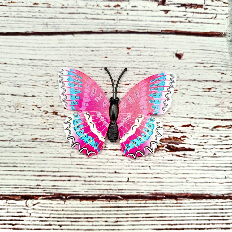Fjärilar, Cerise, Små, 3D