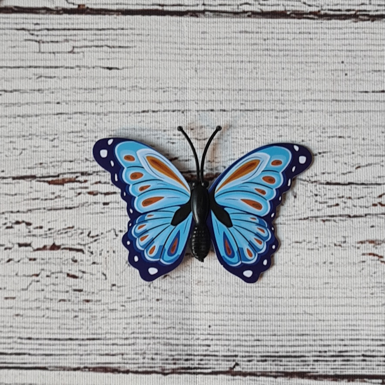 Fjärilar, Blå, Små, 3D