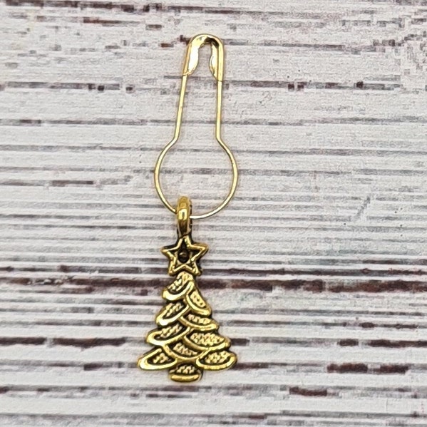 Berlock, Golden Christmas Tree, 2,1 cm. 3st.