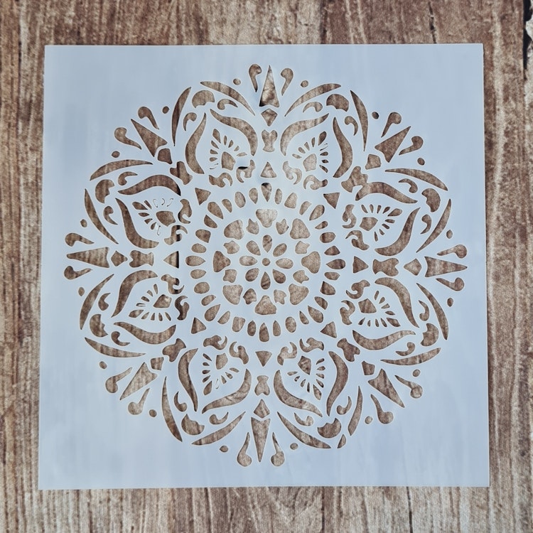 Schablon, Mall "Mandala 17". 13x13 cm