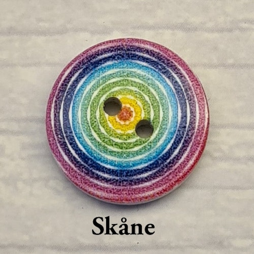 Skåne Knapp, Mandalamönster, 2 cm.*