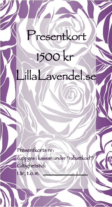 PRESENTKORT 1500 KR