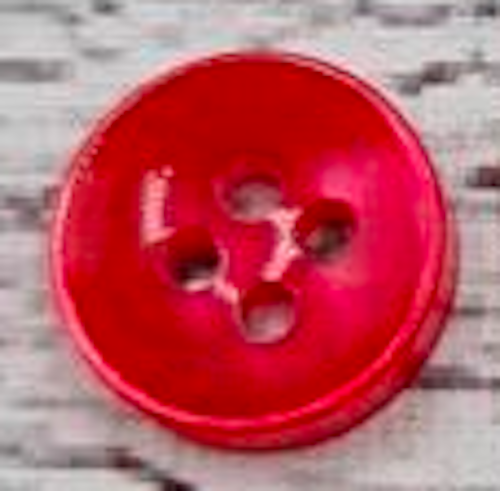 Resinknapp "Röd", 1,15 cm.