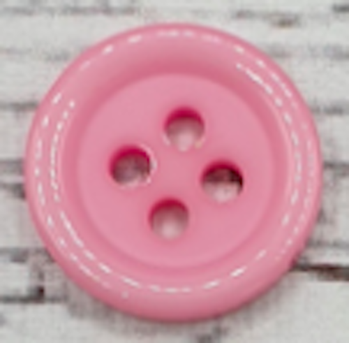 Resinknapp "Pink" m kant, 1,3 cm.*