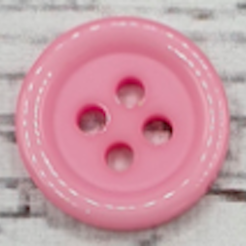 Resinknapp "Pink" m kant, 1,3 cm.