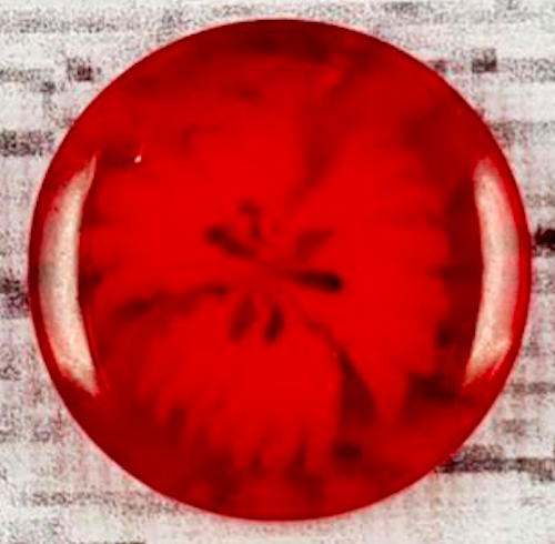 Mönstrad Genomskinlig, Röd. 1,4 cm.*