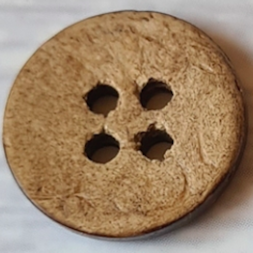 Trä, Kokosknapp, 1,5 cm.