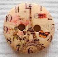 Paris, Eiffeltornet, knapp, Klocka, 1,5 cm.