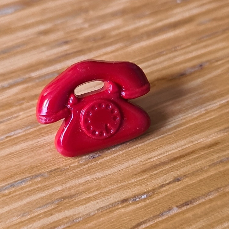 Telefon, knapp,  1,6 cm. *