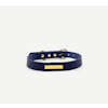 Läderhalsband - Navyblå