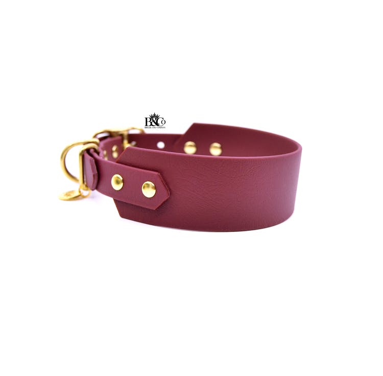 Classic Wide Collar Wine Red